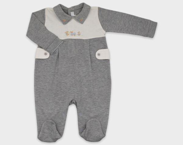 ENTERIZO CON GARETAS RATÓN CARRETA - GRIS