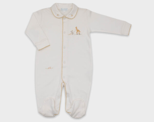 ENTERIZO BABY BASIC CONEJO JALANDO JIRAFA - BLANCO