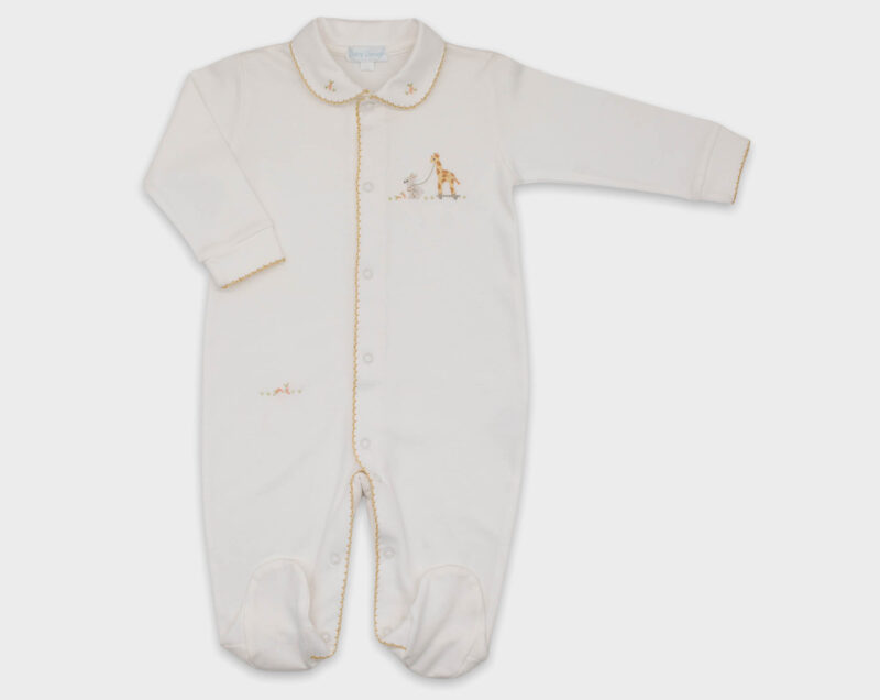 ENTERIZO BABY BASIC CONEJO JALANDO JIRAFA - BLANCO