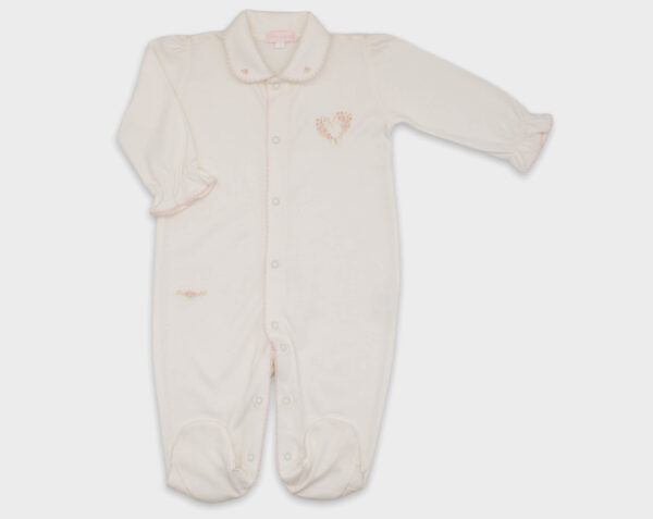 ENTERIZO BABY BASIC ROCOCO CORAZÓN - MARFIL
