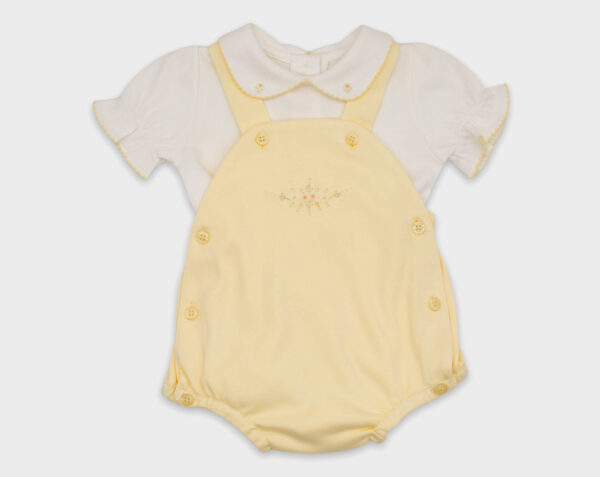 BODY CON JARDINERO ROCOCO AMARILLO
