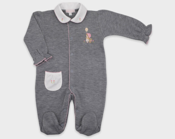 BABY BASIC NIÑA DE LA MANO OSA - GRIS