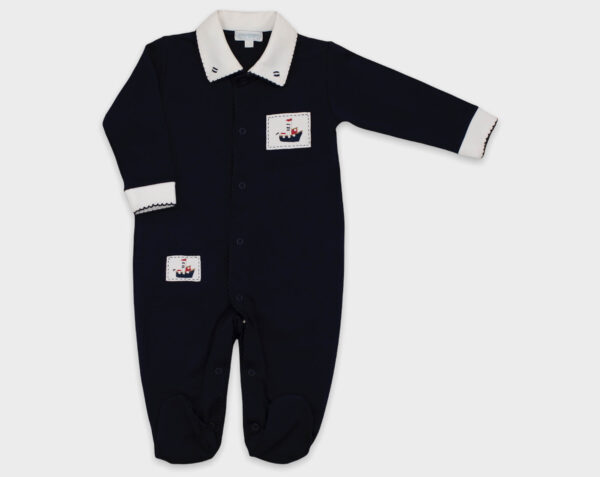 ENTERIZO BABY BASIC BARCO - AZUL