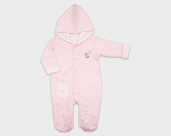 BABY BASIC CON CAPUCHA NINA GLOBO - ROSA