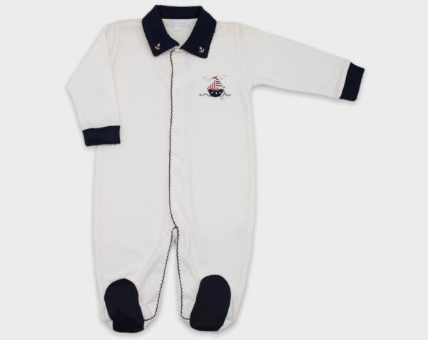 ENTERIZO BABY BASIC BARCO - BLANCO