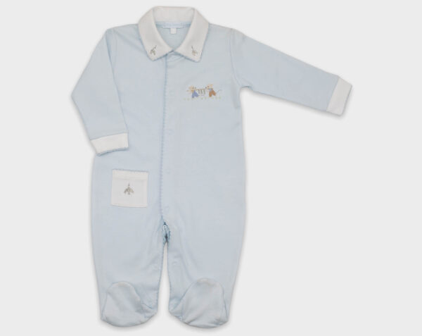 ENTERIZO BABY BASIC RATÓN PESCANDO - CELESTE