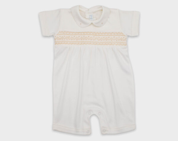 ENTERIZO CORTO SMOCK MARFIL