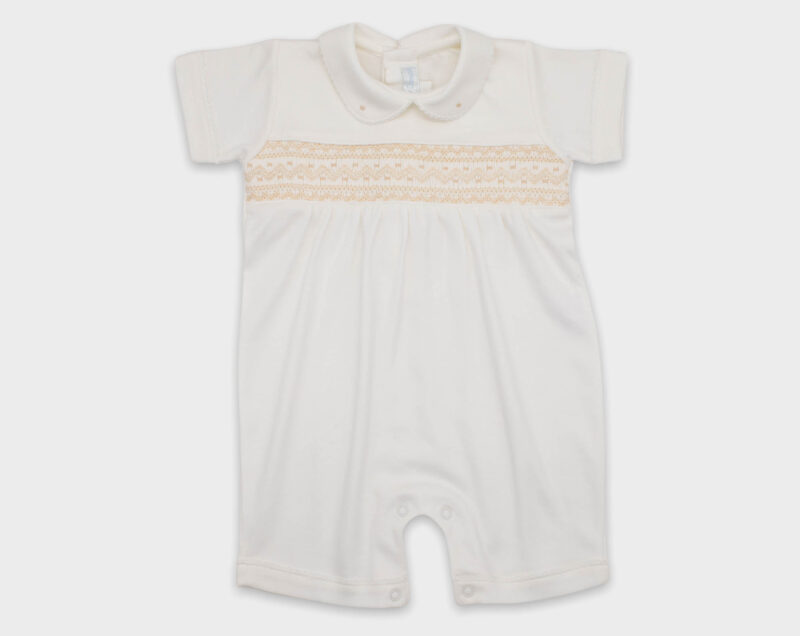 ENTERIZO CORTO SMOCK MARFIL