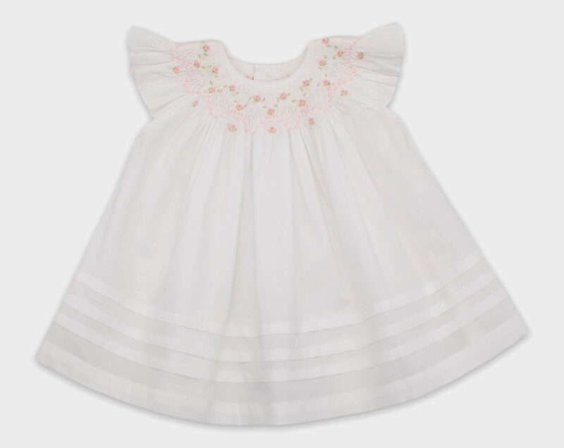 VESTIDO BISHOP - BLANCO
