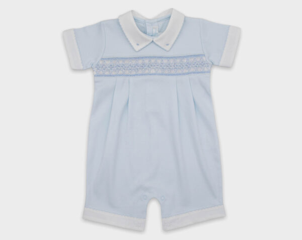 ENTERIZO CORTO SMOCK CELESTE 1