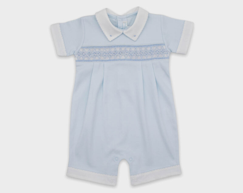 ENTERIZO CORTO SMOCK CELESTE 1