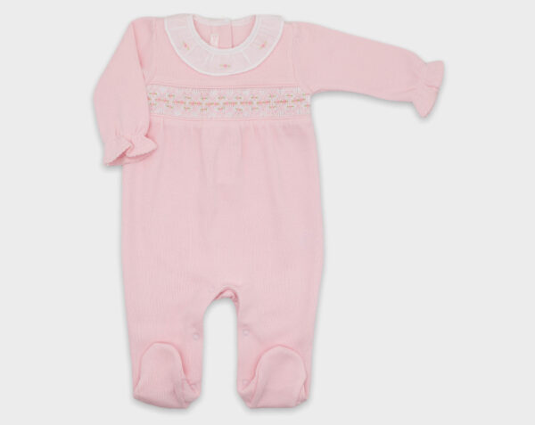 ENTERIZO SMOCK PUNTO ROMA ROSA